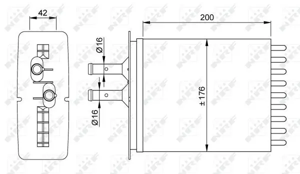 Handler.Part Heat exchanger, interior heating NRF 53205 5