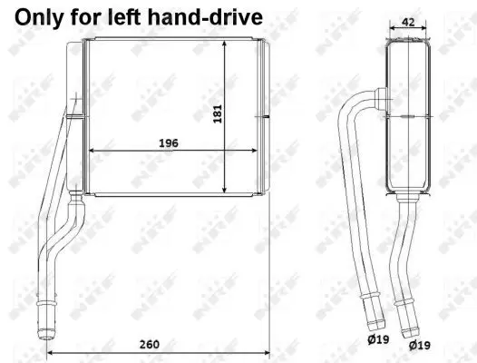 Handler.Part Heat exchanger, interior heating NRF 53206 3