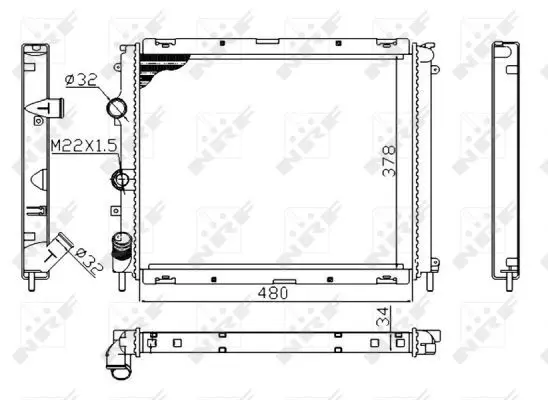 Handler.Part Radiator, engine cooling NRF 53209A 1