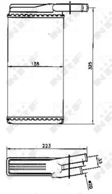 Handler.Part Heat exchanger, interior heating NRF 53220 5