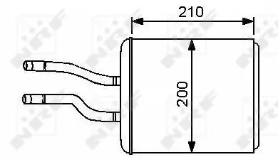 Handler.Part Heat exchanger, interior heating NRF 53244 1