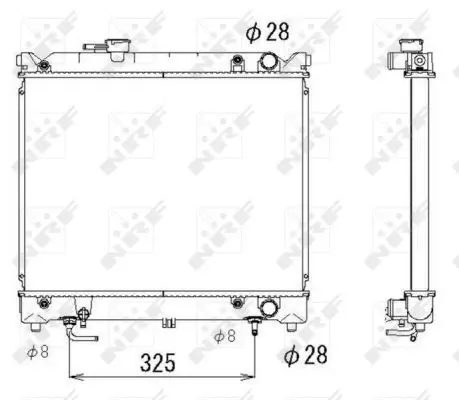 Handler.Part Radiator, engine cooling NRF 53280 1