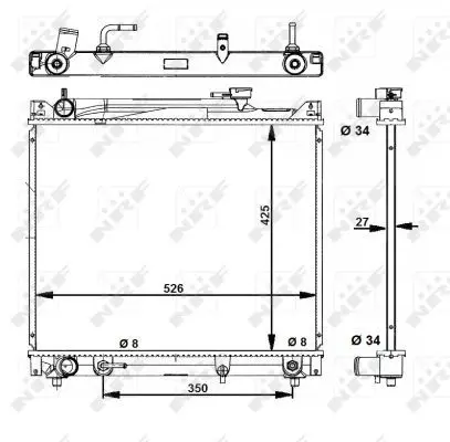 Handler.Part Radiator, engine cooling NRF 53289 2