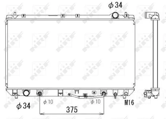 Handler.Part Radiator, engine cooling NRF 53302 1