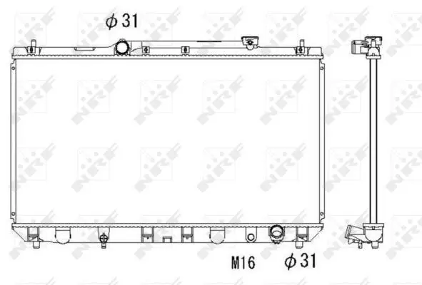 Handler.Part Radiator, engine cooling NRF 53307 1