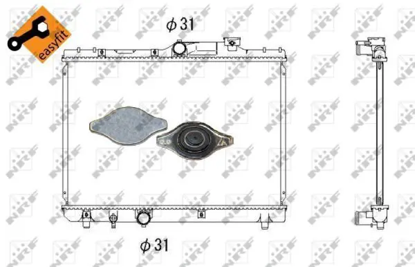 Handler.Part Radiator, engine cooling NRF 53339 5