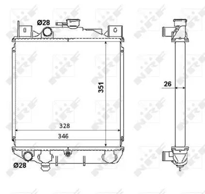 Handler.Part Radiator, engine cooling NRF 53350 1