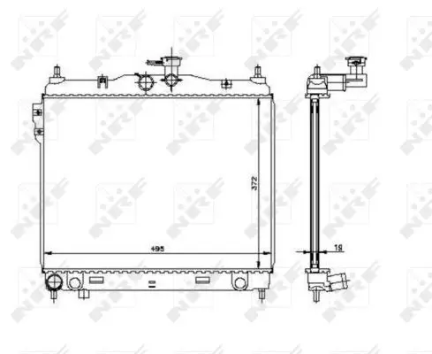 Handler.Part Radiator, engine cooling NRF 53361 1