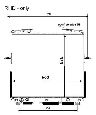 Handler.Part Radiator, engine cooling NRF 53368 1