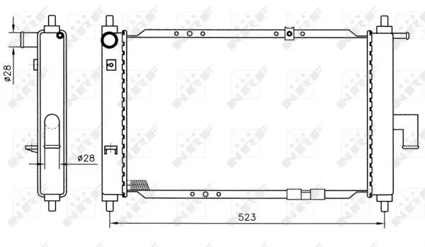 Handler.Part Radiator, engine cooling NRF 53375 1