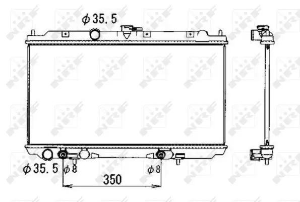 Handler.Part Radiator, engine cooling NRF 53389 1