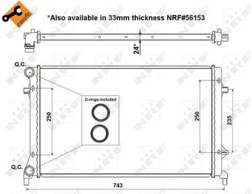 Handler.Part Radiator, engine cooling NRF 53405 4