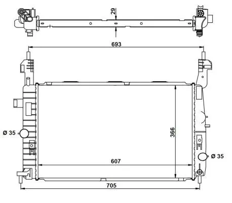 Handler.Part Radiator, engine cooling NRF 53416 4