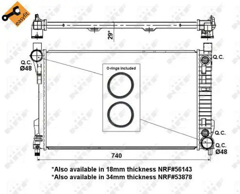 Handler.Part Radiator, engine cooling NRF 53419 5