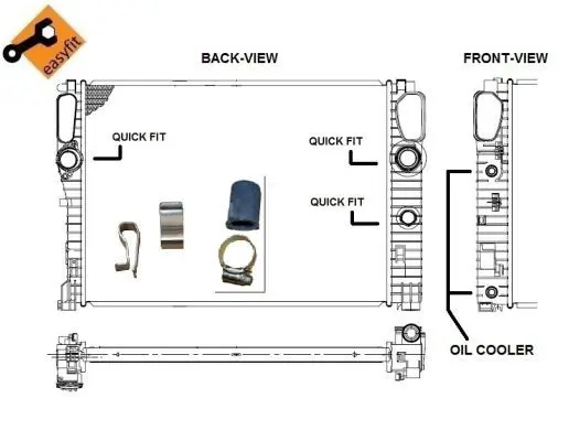 Handler.Part Radiator, engine cooling NRF 53422 5