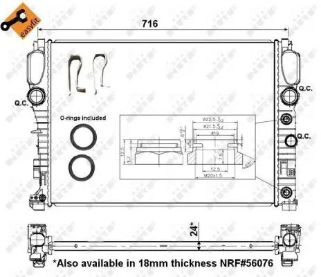 Handler.Part Radiator, engine cooling NRF 53423 4