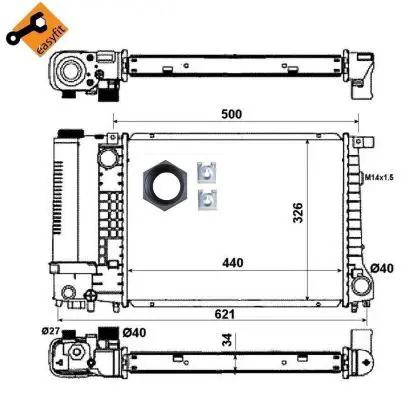 Handler.Part Radiator, engine cooling NRF 53426 4