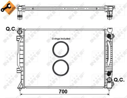 Handler.Part Radiator, engine cooling NRF 53444 5