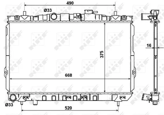 Handler.Part Radiator, engine cooling NRF 53471 4