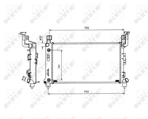 Handler.Part Radiator, engine cooling NRF 53501 1