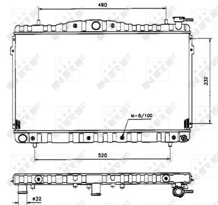 Handler.Part Radiator, engine cooling NRF 53504 4