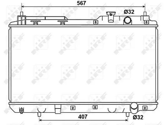 Handler.Part Radiator, engine cooling NRF 53506 4