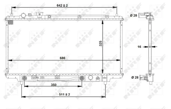 Handler.Part Radiator, engine cooling NRF 53519 1