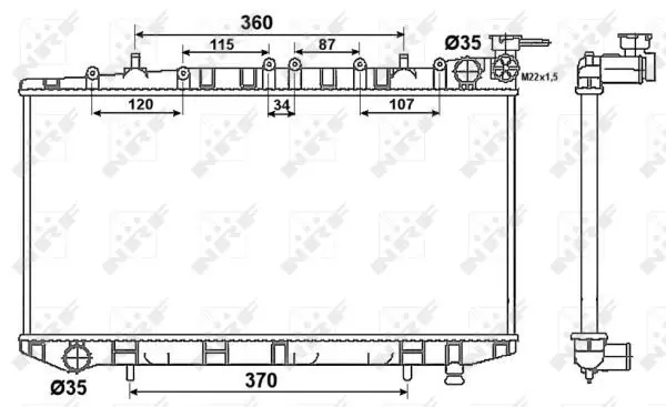 Handler.Part Radiator, engine cooling NRF 53523 1