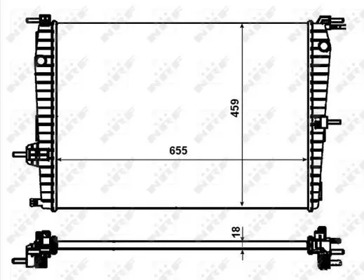 Handler.Part Radiator, engine cooling NRF 53011 1