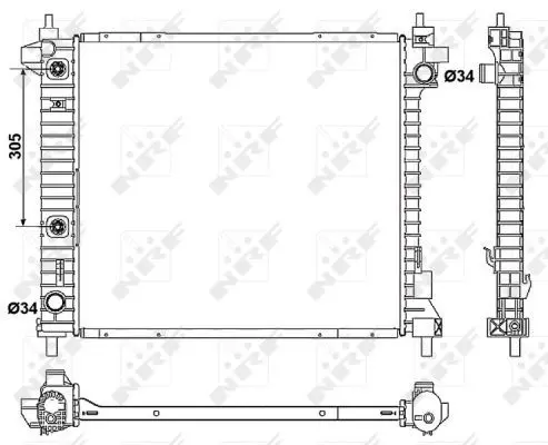 Handler.Part Radiator, engine cooling NRF 53046 1