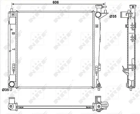 Handler.Part Radiator, engine cooling NRF 53054 5