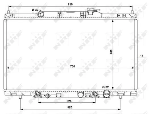 Handler.Part Radiator, engine cooling NRF 53574 1