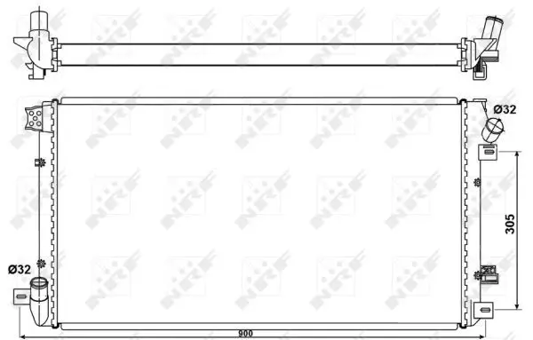 Handler.Part Radiator, engine cooling NRF 53578 1