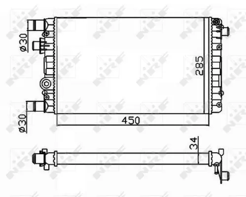 Handler.Part Radiator, engine cooling NRF 53602 4