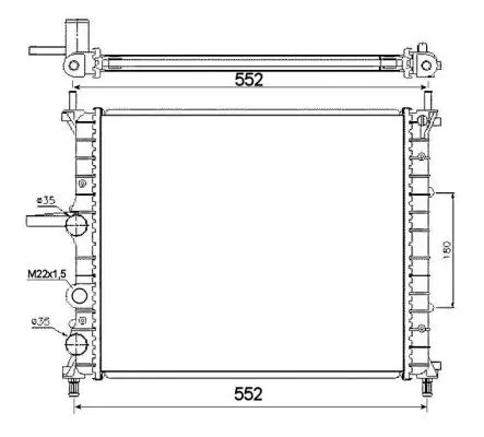 Handler.Part Radiator, engine cooling NRF 53607 4