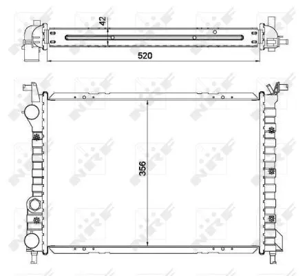 Handler.Part Radiator, engine cooling NRF 53608 4