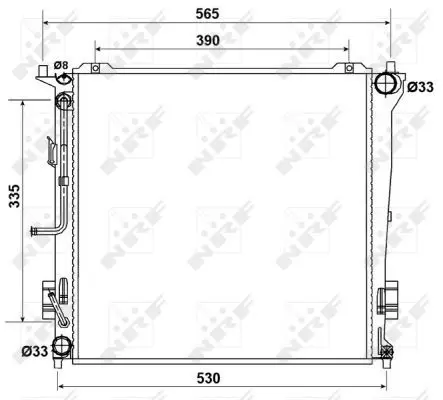 Handler.Part Radiator, engine cooling NRF 53163 1