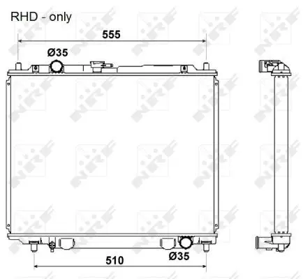 Handler.Part Radiator, engine cooling NRF 53666 1