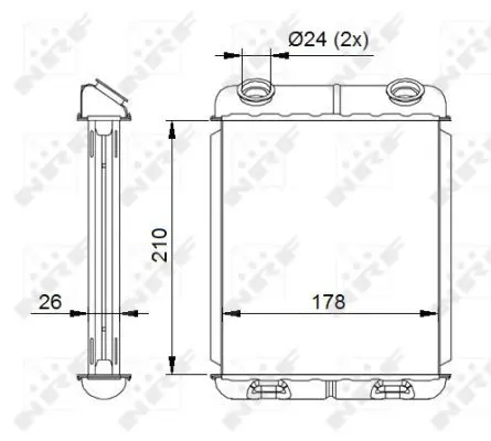 Handler.Part Heat exchanger, interior heating NRF 53669 5