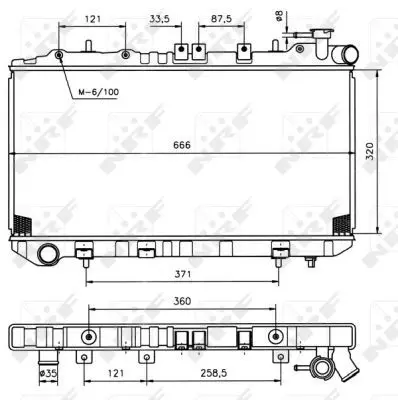 Handler.Part Radiator, engine cooling NRF 536864 1