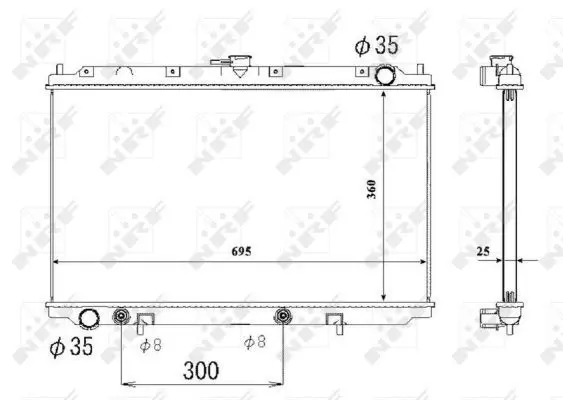 Handler.Part Radiator, engine cooling NRF 53695 1