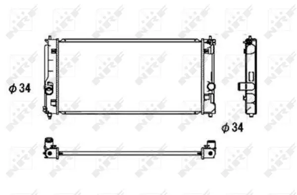 Handler.Part Radiator, engine cooling NRF 53709 1