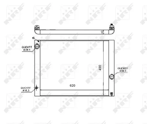 Handler.Part Radiator, engine cooling NRF 53724 1