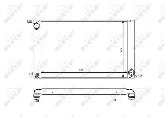 Handler.Part Radiator, engine cooling NRF 53726 1