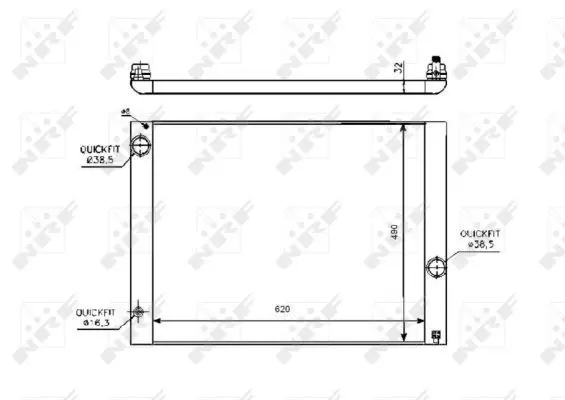 Handler.Part Radiator, engine cooling NRF 53728 1