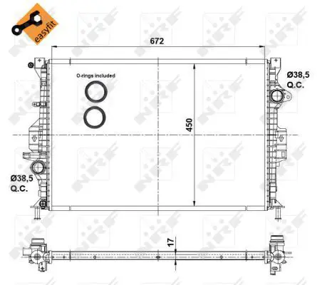 Handler.Part Radiator, engine cooling NRF 53737 4