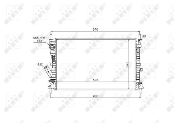 Handler.Part Radiator, engine cooling NRF 53743 1