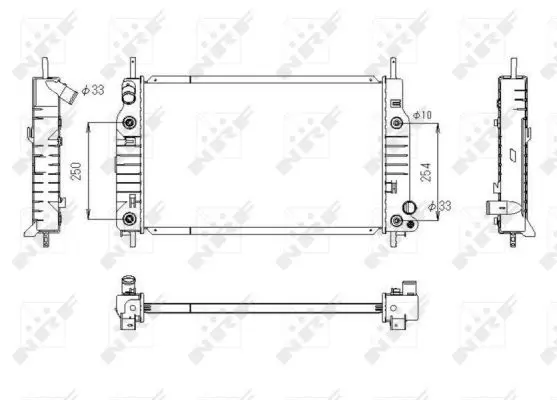 Handler.Part Radiator, engine cooling NRF 53748 1