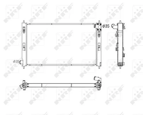 Handler.Part Radiator, engine cooling NRF 53753 1