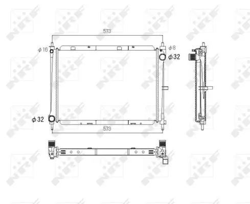 Handler.Part Radiator, engine cooling NRF 53758 1